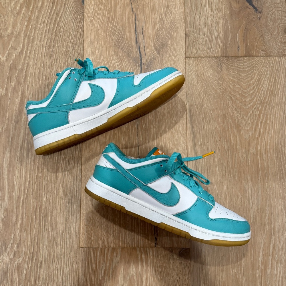 EUC - Nike Dunk White/Washed Teal-kumquat Women's Sneakers